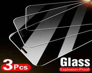 Protekcje ekranu telefonu komórkowego 10d 3pcs hartowane szkło na iPhone'a 7 8 6 6s plus 5s SE X XS XR 11 12 Pro Max Glass87519654