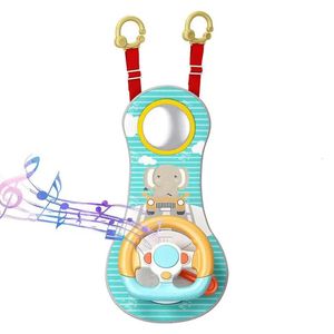 Simulação Roda de direção Brinquedo do assento do carro com luz Music Activity Travel Toys Toys for Infant Girl Boy Birthday Gift 231227