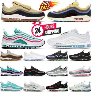 Designerskie buty do biegania 97S 97 MAX Outdoors msChf x inri Jesus szatan srebrna kula Sean Wothepoon Sail Treeline jasnoniebieski dla mężczyzn trenerów kobiet Airmaxitys Dhgate