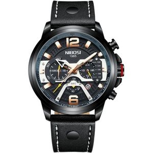 NIBOSI Luxury Brand Men Analog Leather Sports Watches Men's Army Military Watch Male Date Quartz Clock Relogio Masculino258Q