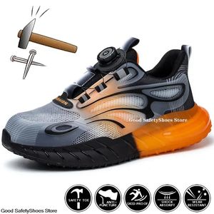 Men Sport Safety Shoes Air Cushion Work Sneakers Antipuncture Breattable Boots Women Steel Toe Lightweight 231225