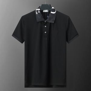 2024 designer masculino camisa polo bordado camiseta preto e branco masculino negócios simples moda polo tamanho asiático M-3XL