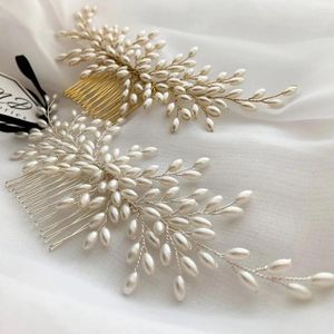 Grampos de cabelo moda pérola pentes artesanais grampos de cabelo e para mulheres meninas noiva tiaras casamento estilo jóias acessórios