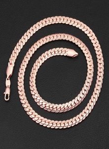 6 mm1832 pulgadas Joyería de lujo para mujer para hombre 18KGP Collar de cadena chapado en oro rosa para hombres cadenas para mujeres Collares accesorios hip ho6777840