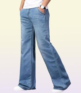 Men039s Jeans Fashion Mens Flared Boot Cut Big Leg Trousers Loose Large Size Clothing Classic Blue Denim Pants16366447