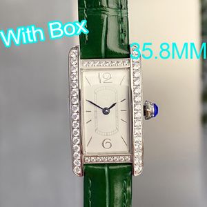 moda retro designer zegarek mody kwarcowe zegarki dla kobiet zegarek w stylu amerykańskim zbiornik skórzany pasek vintage zegarki zbiornikowe Diamond Prostokąt