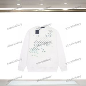 Xinxinbuy Men Designer Hoodie Sweatshirt Gradient Brodery 1854 Långärmad kvinnor Blue Black White Grey XS-XL