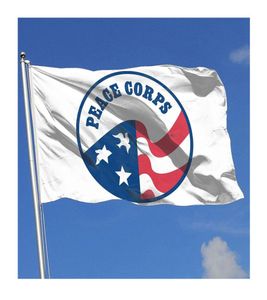 Vi älskar Peace Corps Flag 3x5ft 150x90cm utskrift 100D Polyester Team Club Sports Team Flag med mässing GROMMETS1496117