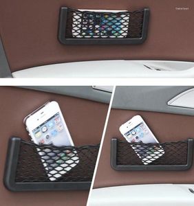 Organizzatore di auto rete net borse reti da 15x8cm tasche automobilistiche con visiera con visiera adesiva Syling per strumenti per cellulare