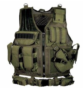 Nowa kamizelka taktyczna CS Black Army Paintball Ochronne trening na zewnątrz kamuflaż Molle Tactical Vest 3 Colours5622843