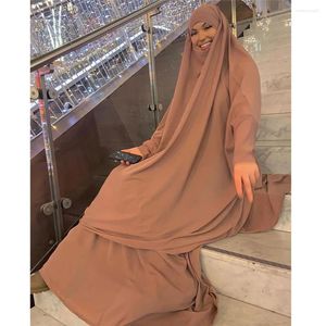 Ethnic Clothing Women Hooded Muslim Hijab Dress Eid Prayer Garment Robe Abaya Long Khimar Full Cover Ramadan Gown Abayas Islamic Clothes