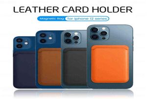 Magnetic MacSafe Leather Wallet Card Bag Holder Fall för Magsafe iPhone 13 Pro Max 12 Mini 11 XR XS X 13Pro Mac Safe Back Cover T21946259