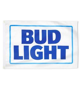 Flaga piwa dla Bud Light 3x5 stóp Flagi 100D poliestrowe sztandary wewnętrzne żywe kolory na zewnątrz Wysoka jakość z dwoma mosiężnymi przelotkami7696999