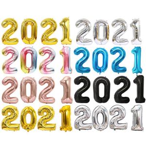 Other Event & Party Supplies Colorf 40 Inch 2021 Big Size Number Set Foil Helium Balloons Birthday Party Celebration Decoration Factor Dhnml