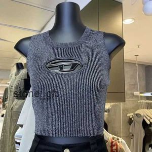 Diesels Shirt T-shirt Designer Deisel Women Spicy Girl Girl Metal Hollow Knitt Sleeveless Top 2023 Spring New Sexy Diesel Short 6 8Fay