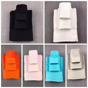 6 Color Classics Towel High Quality Cotton Embroidery Towel 3PCS Sets Hotel Bath Towel Suit With Gift Box 2021 New Style