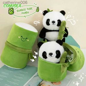 Мягкие плюшевые животные Kawaii Bamboo Panda Doll Плюшевые куклы Игрушки Мягкие плюшевые плюшевые подушки Игрушки для девочек Подруги Дети Подарки ХэллоуинL231228