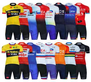 2022 Pro Team Fransa Bisiklet Jersey Jel Pad Bib Seti MTB Bisiklet Giysileri Ropa Ciclismo Mens Yaz Kısa Bisiklet Kıyafetleri6509375