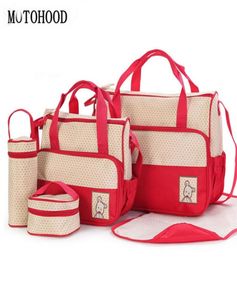 MOTOHOOD 3928517CM 5 pezzi Borsa per pannolini per bambini adatta per la mamma Portabottiglie Madre Mummia Passeggino Maternità Borse per pannolini Set 2202223735980