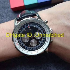 Top Luksusowe zegarki kwarc baterii VK Chronograf Wysoka jakość dla męskich zegarków skórzane paski na rękę 40mm208f