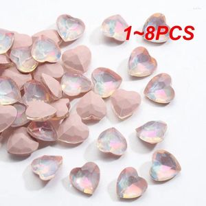 Dekoracje grafiki paznokci 1-8pcs Glass Flat Back Rhinestone Glitter Stones Klee na strass dhinestone do dekoracji paznokcie akcesoria