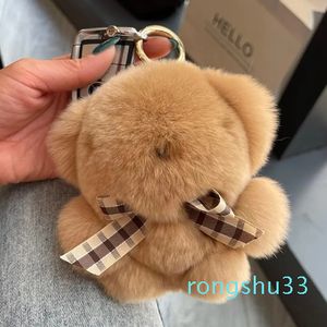 Portachiavi di lussuoso Rex pelliccia piccolo grazioso orso keetchain y originalità cartoni portachiavi porta chiavette da donna borse ornament giftskeychains