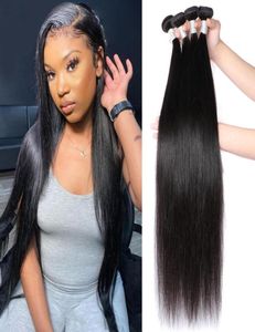 Wholesale 8A Brazilian Human Hair Straight Hair 30inch Weave Bundles9393256