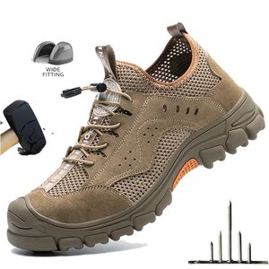 Diansen Safety Shoes Men Boots Louts Steel Toe Cap Sport Snekers AntiPunctur LightWeight Wear耐性産業品質231225