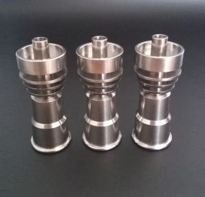 Domeless Titanium -nagel passar till 14 mm 18mm.gr2 Pure Titanium Nail With Female Jiont för vattenrörsglas Bong rökning12 ll