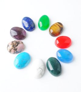 Wojiaer perle ovali per gioielli che producono cabochon capstone naturale non foro perforato 13x18 mm Quarzo cristallino opale BU8019275416