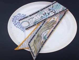Lenços Tarot lenço de seda gravata mulheres sarja duas camadas saco de mão fitas moda headband longo skinny5367676