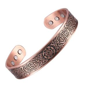 Bangle Pure Copper Bracelets For Women Men Energy Magnetic Bracelet Benefits Big Cuff Bangles Health Care Jewelry1244034