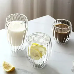 Copos de vinho caneca de café japonês copo de vidro listrado água uísque lote casa ins copos de suco bebendo canecas
