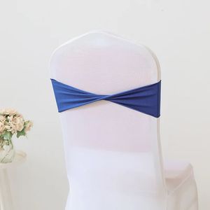 10/50/100 pz Sedia Elastica Nodo Telai di Nozze Decorazione Della Copertura Posteriore Mariage el Casa Sedile Elegante Nastro Elasticizzato Sedia arco 231227