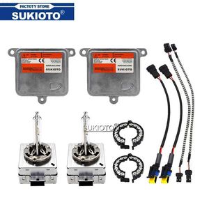 HID CAR XENON KITS SUKIOTO 55W D1S XENON Ballast Projector Lens Bulb Kit D3S Xenon 6000K 4300K ​​5000K CanBus HID Kit Xenon D1S bilstrålkastare LAMP231228L231228