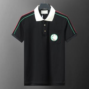 Kläder lyxig designer polo skjorta herr casual mode brev t-shirt high street män polos skjortor m-3xl