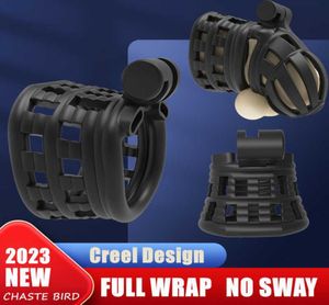 2023 Massager Nuovo Design Creel Dispositivo di castità maschile Anello completo abbinato a Cobra Python Multiple Cage A6574432