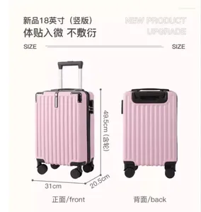 Suitcases A798 Luggage Compartment Female Boarding Trolley Multi-functional Travel Universal Wheel Password Box