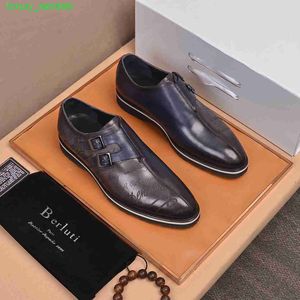 BERLUTI Sapatos Masculinos De Couro Oxfords