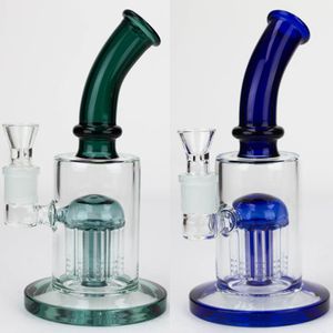 Árvore de braço grosso Perc Hookah Bubbler Vidro Bong Tubos Reciclador Oil Dab Rig com junta de 14mm