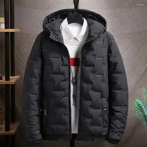 Jaquetas masculinas tpjb eleglish winter parkas masculino casaco respirável manga longa espessura capuz de capuz bolsos