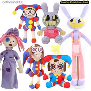 Animais de pelúcia recheados 23pcs 25cm O incrível brinquedo de pelúcia de circo digital Soft Stuffed Animation CIRCUS Plushie Boneca Presentes de aniversário de Natal para criançasL231228