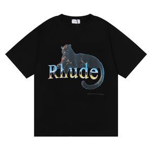 Rhude Shirt Designers Shird Mens Rhens Embroidery TシャツsummerメンズトップスレターポロスシャツレディースRhude Tシャツ服