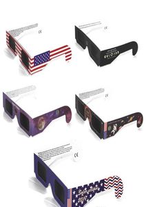 2017 USA Solar Eclipse Glasses Paper Visualizzazione del vetro solare Eccidenti proteggono gli occhi al sicuro quando il 21 agosto DHL Fast 9613598