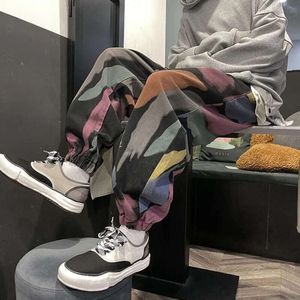 Flower Jogger Pants Hip Hop Haruku streetwear unisex baggy harem byxor av hög kvalitet designer märke kläder