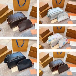 Dopp Kit toalettväska kosmetiska väskor designer 2-pc kosmetisk handväska kvinnor tvätt plånbok toalettartiklar