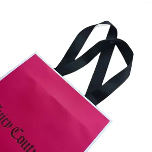 Shopping Bags 2023 Bed Black Gift For Wedding Birthday Christmas Baptism Party Candy Gifts Packaging Bag Small Handbag Paper Letter Pack