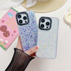 İPhone 15 14 13 12 Pro Maks Kılıfları Karanlık Glitter Yıldız Yumuşak Yumuşak Anti-Fall Kapak Siyah Kamera Çerçevesi Sıfır Olmayan Kabuk 300 PCS