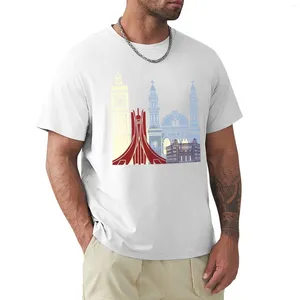 Herrpolos Algiers Skyline Poster T-shirt Överdimensionerade toppar Plain T-skjortor för män