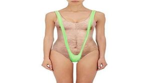 Wydrukowane borat jednoczęściowy strój kąpielowy Kobiety seksowne włosy klatki piersiowej Kąpiec Suit Summer Szybkie żart Bather NoveltyBeachWear3101738